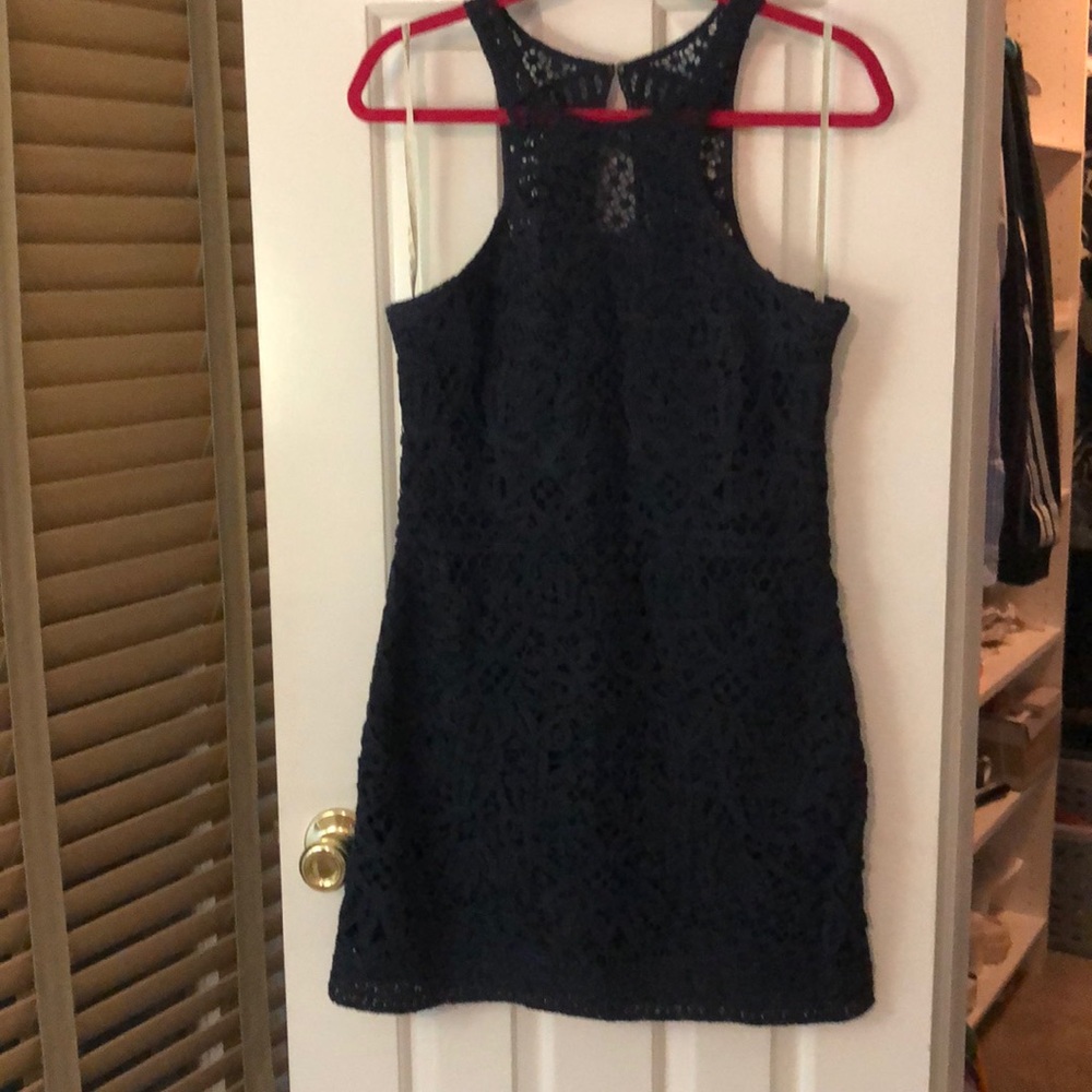 Lilly Pulitzer Navy Crochet Dress Size M